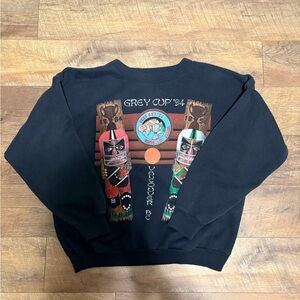 Vintage Black Grey cup crewneck